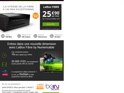 Campagne Numéricable LaBox Fibre